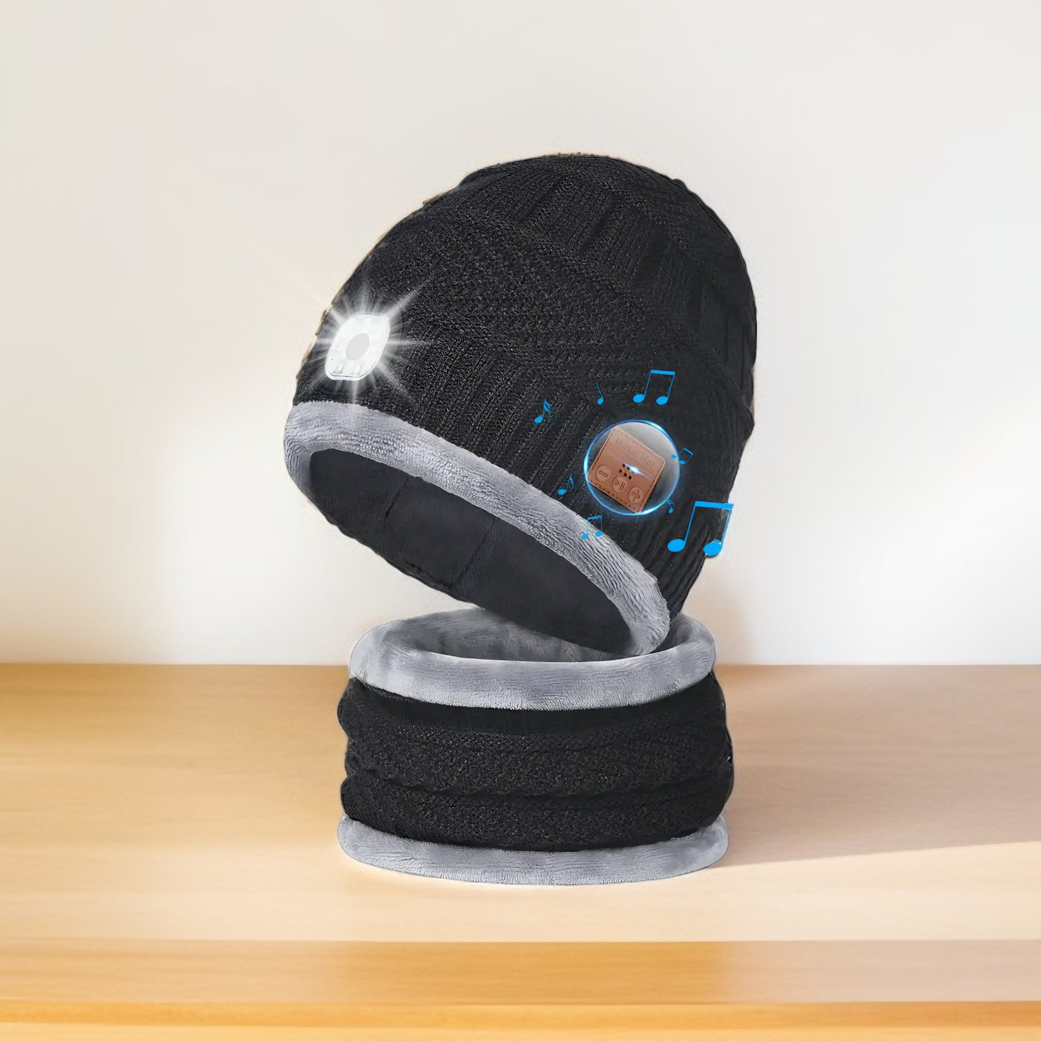 TUNETHREADS™ | Bluetooth winter set with music, LED light &amp; built-in microphone