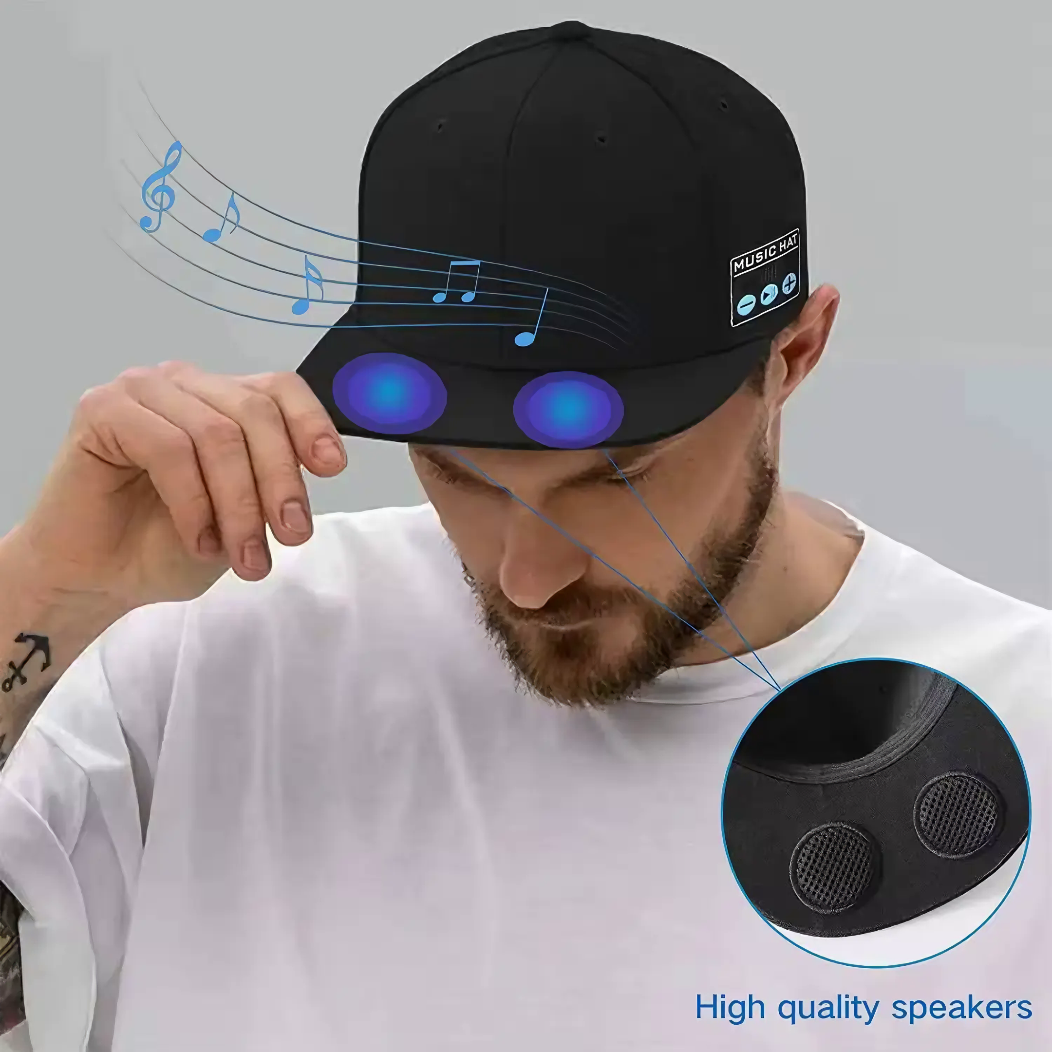 TUNETHREADS™ | Bluetooth Music Cap with Detachable Speakers