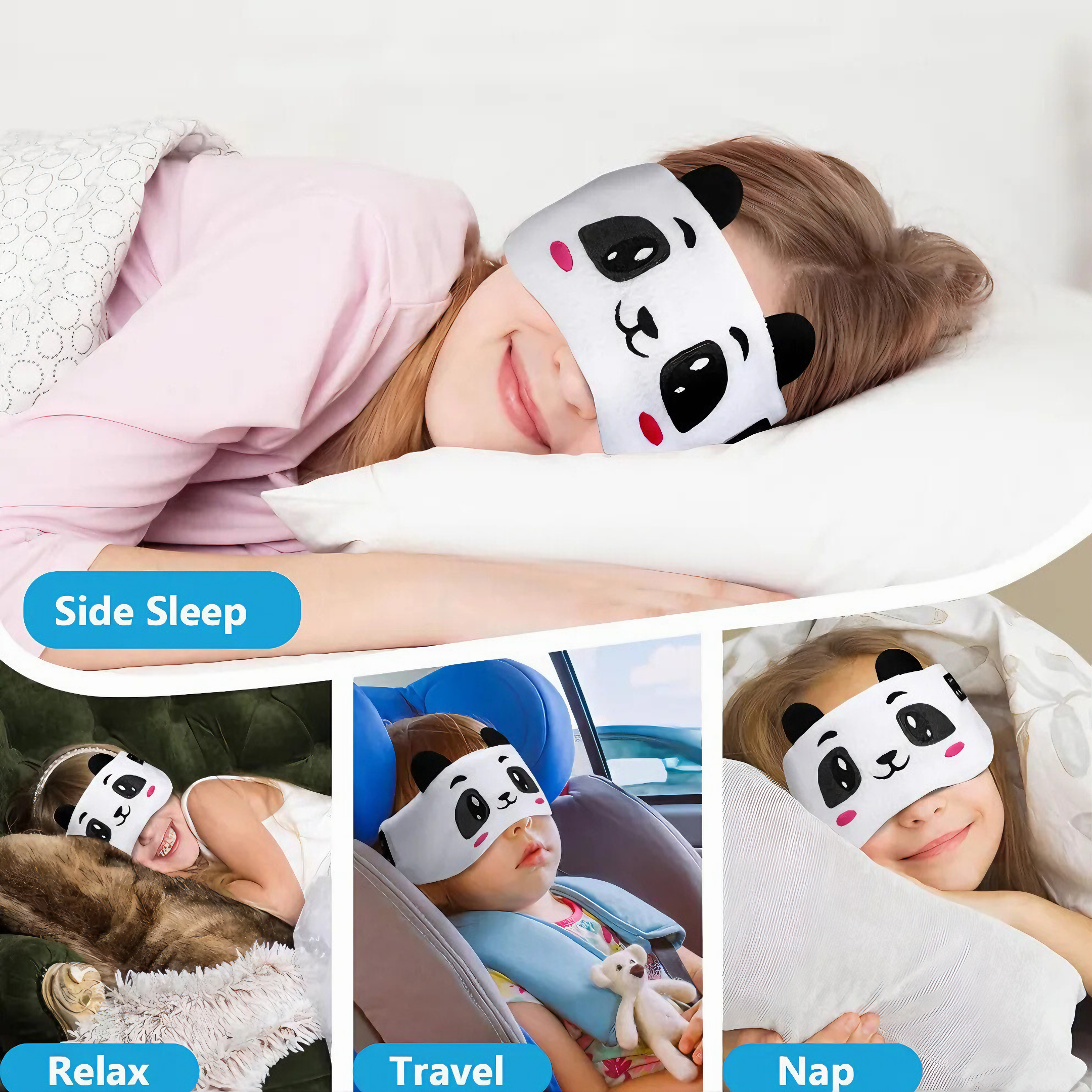 TUNETHREADS™ | Bluetooth Headband for Kids with Speakers – Cute &amp; Comfortable for Sleep &amp; Music