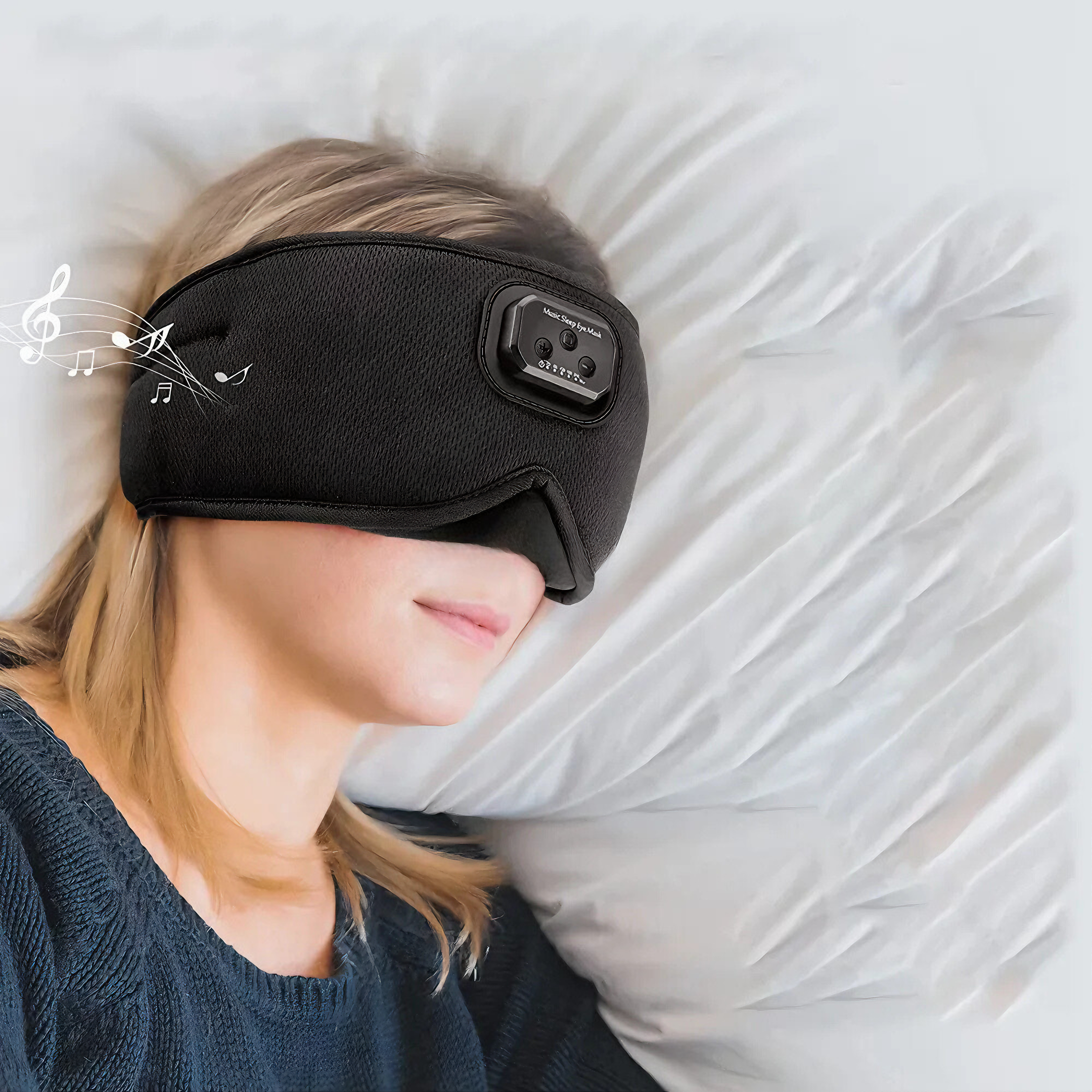 TUNETHREADS™ | 3D Bluetooth Slaapmasker met White Noise & 24 Geluiden