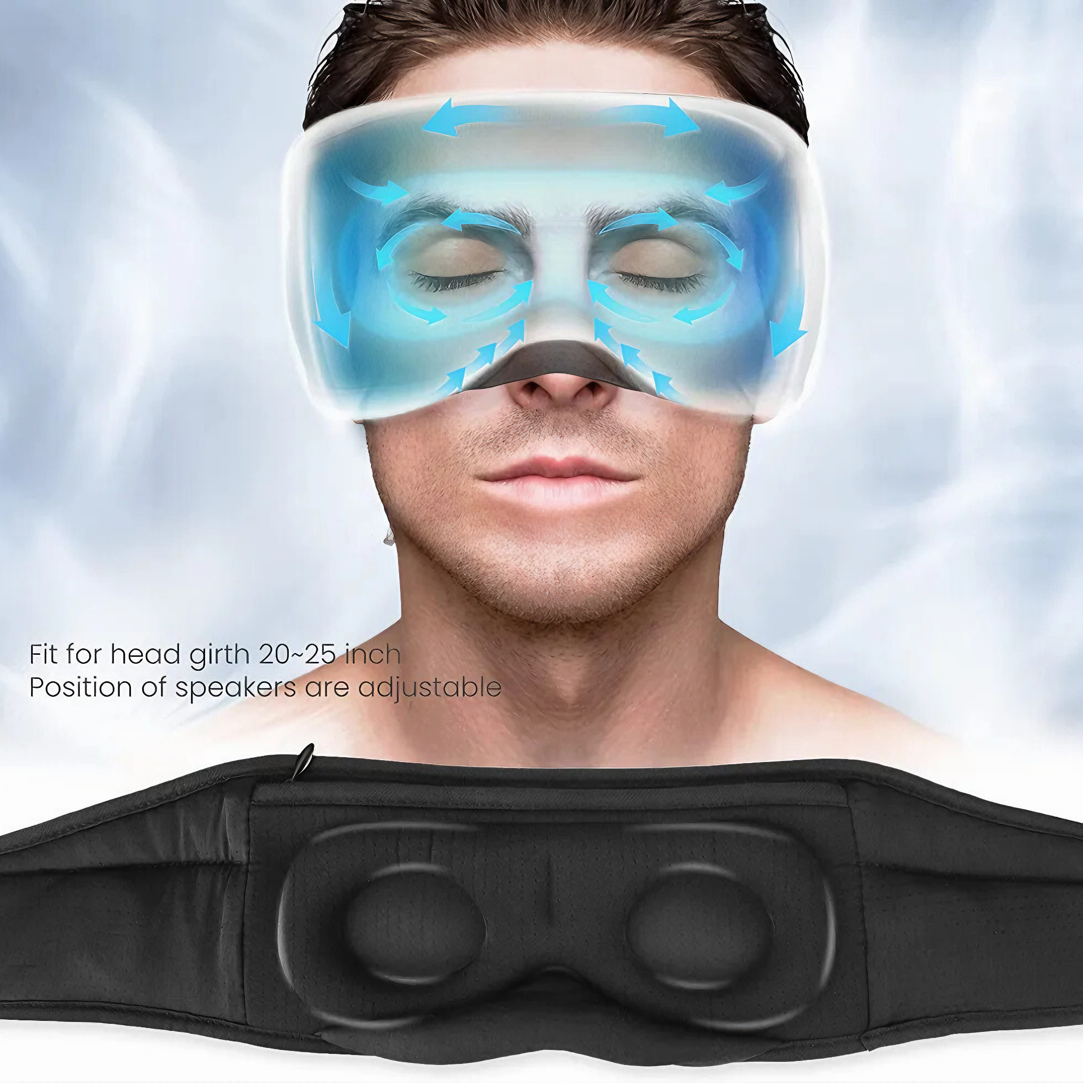 TUNETHREADS™ | 3D Bluetooth Slaapmasker met White Noise & 24 Geluiden