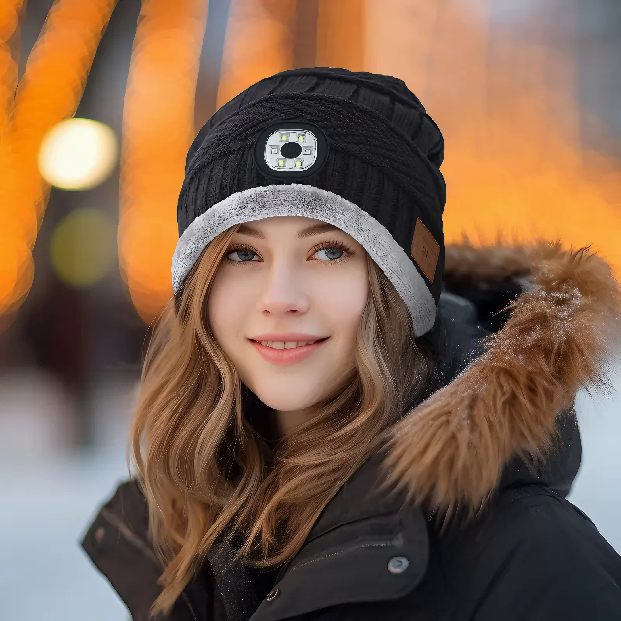 TUNETHREADS™ | Bluetooth winter set with music, LED light &amp; built-in microphone